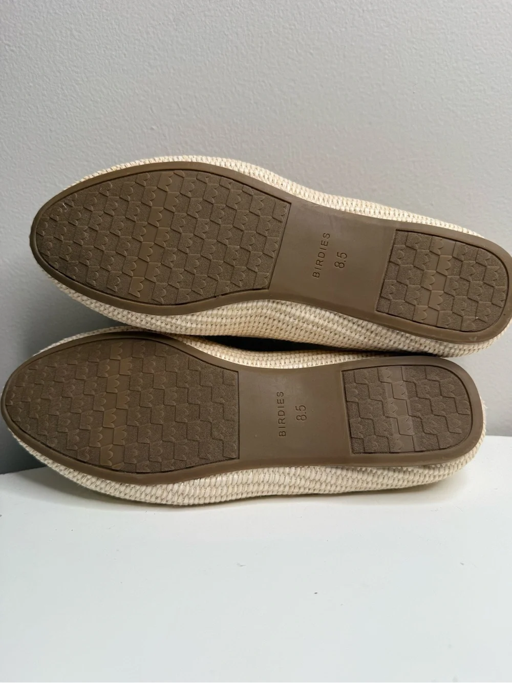 Birdies Cream Woven Slip-On Loafers